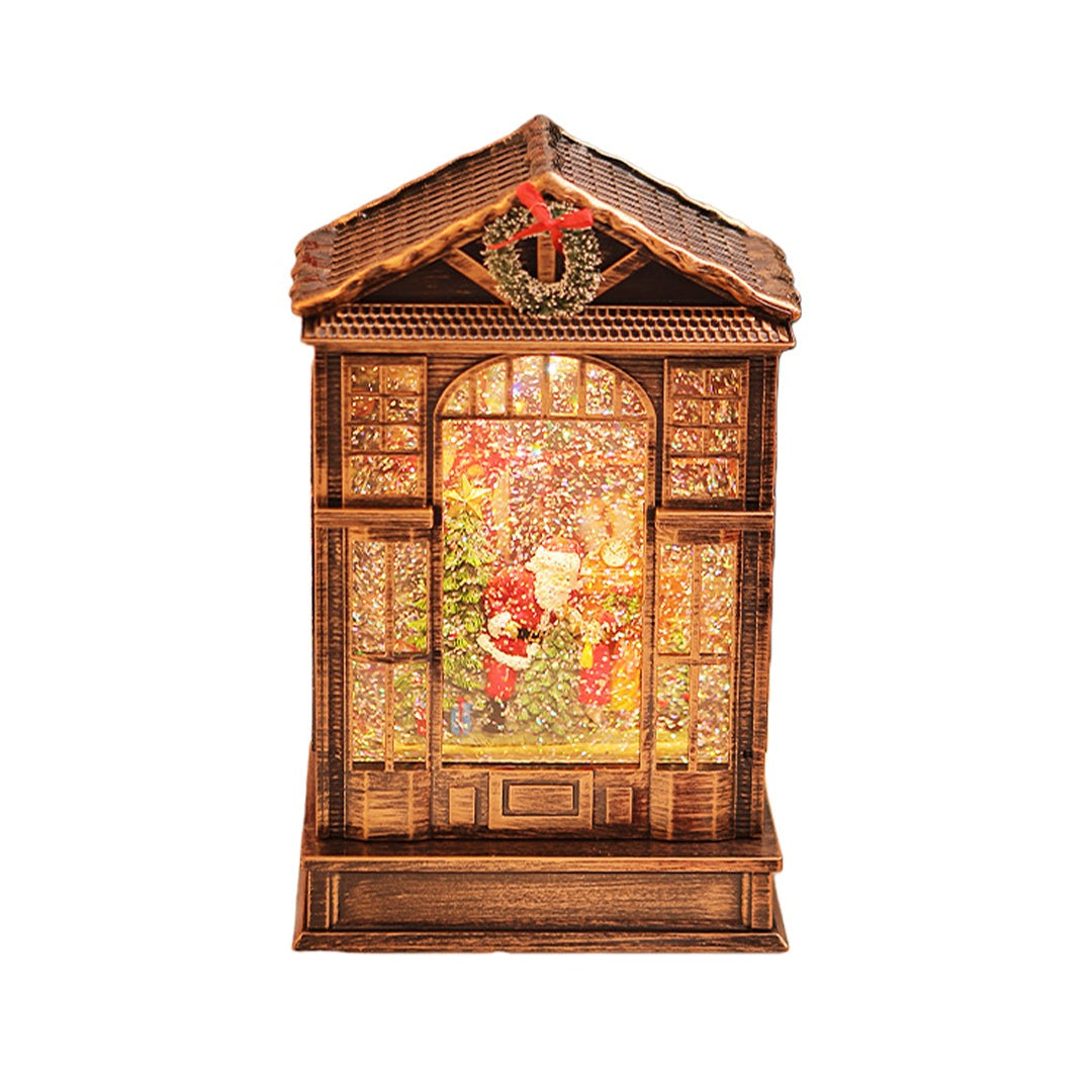 Christmas House Lantern — LED Light-Up Decor, Santa, Snowman or Nativity