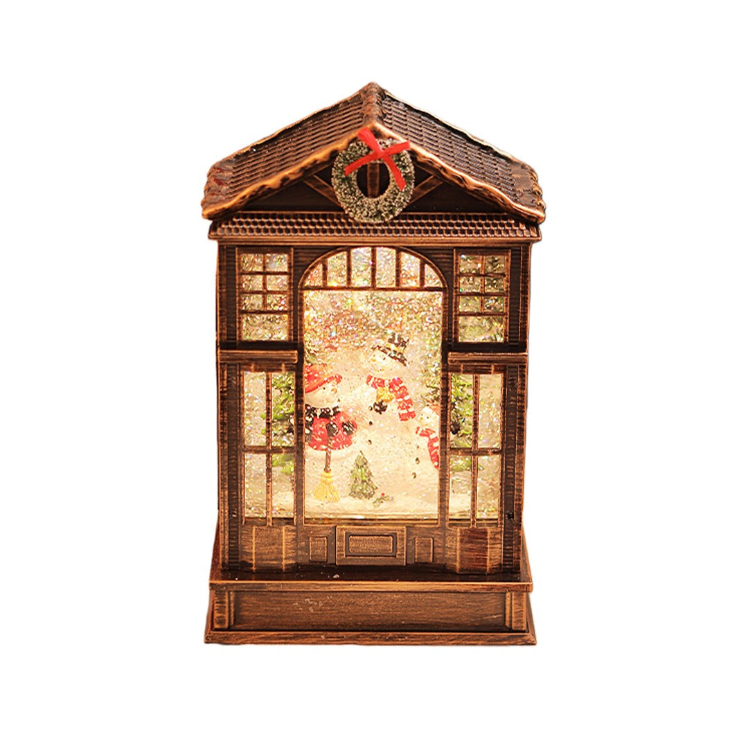 Christmas House Lantern — LED Light-Up Decor, Santa, Snowman or Nativity