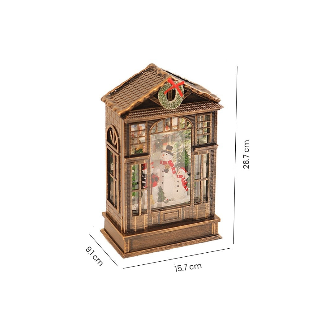 Christmas House Lantern — LED Light-Up Decor, Santa, Snowman or Nativity