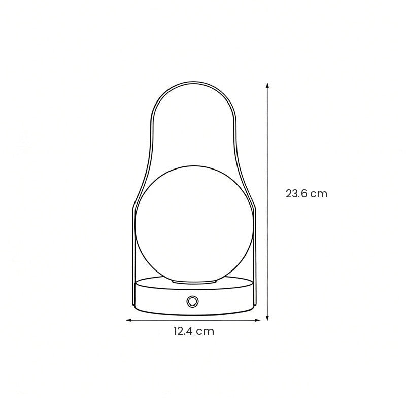 Cordless Lantern Lamp — Brushed Brass Rechargeable Table Lamp, 3 Colors