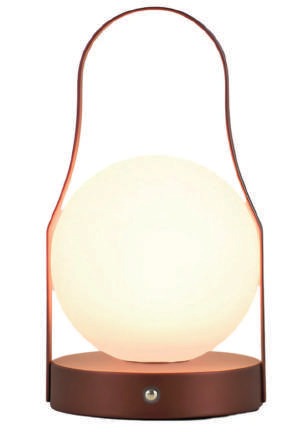Cordless Lantern Lamp — Brushed Brass Rechargeable Table Lamp, 3 Colors