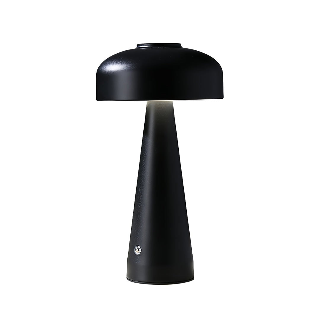 Mini Mushroom Table Lamp, Cordless Iron Dome, Touch Dimmer, 3 Colors
