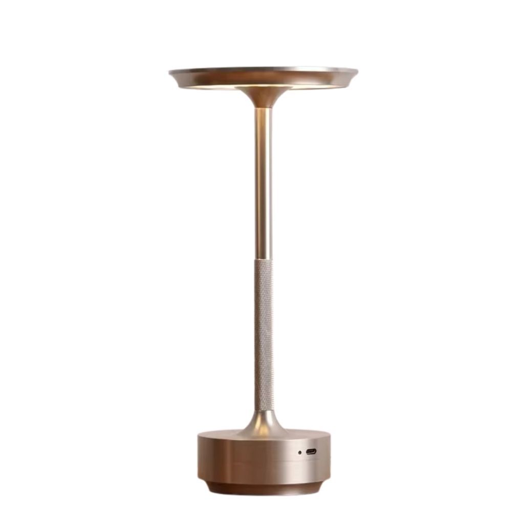 Cordless Touch Table Lamp — Rechargeable Aluminum LED, 3 Light Colors