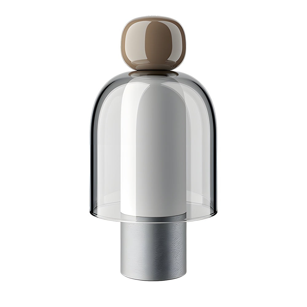 Cordless Glass Dome Table Lamp — Rechargeable LED Figure Lamp, 4 Colors