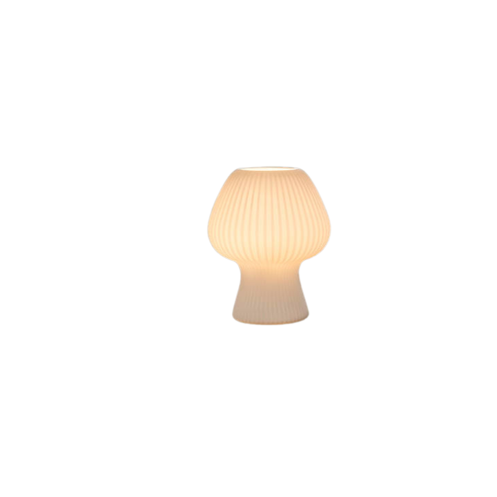 Taos Ribbed Glass Mushroom Table Lamp