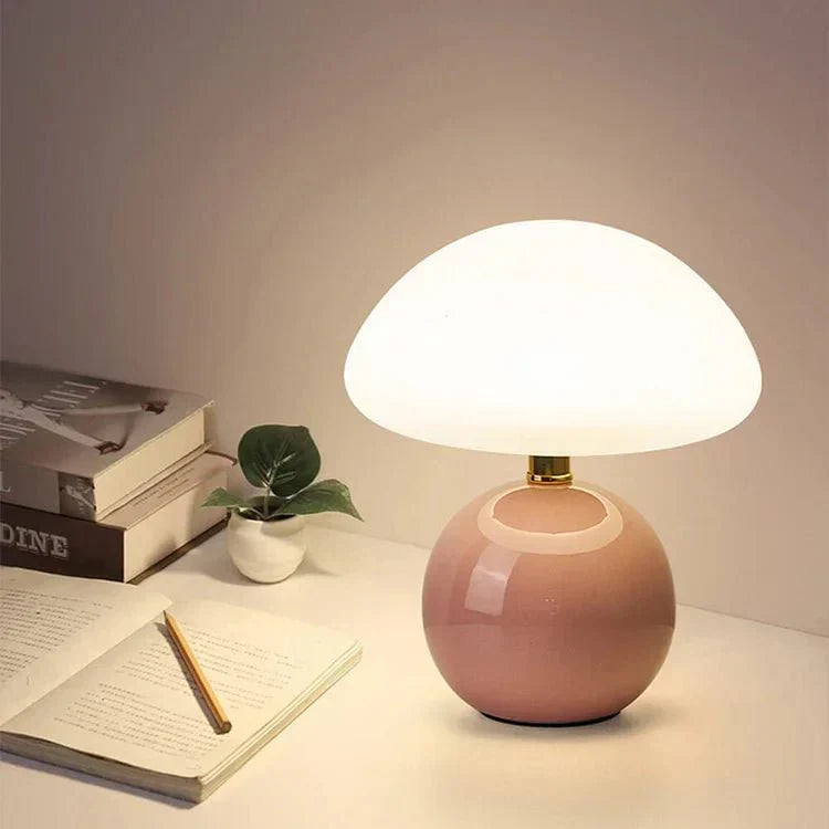Modern Glass Mushroom Table Lamp