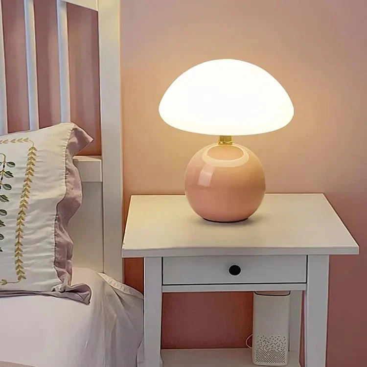 Modern Glass Mushroom Table Lamp