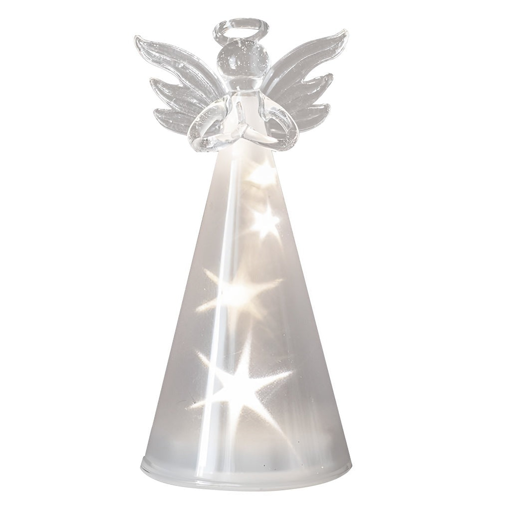 Glass Angel Christmas Light — Battery LED Table Decoration, Sets of 2–6