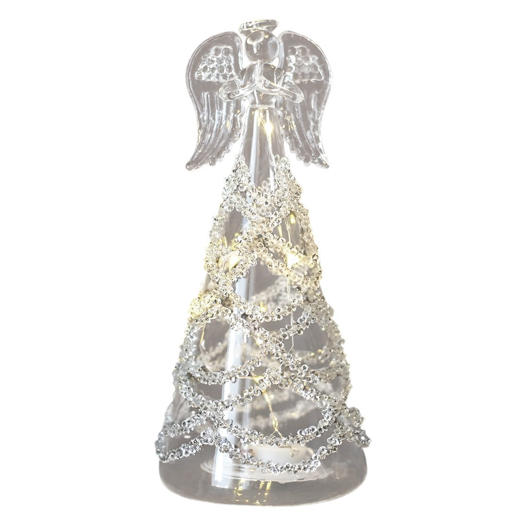 Glass Angel Christmas Light — Battery LED Table Decoration, Sets of 2–6