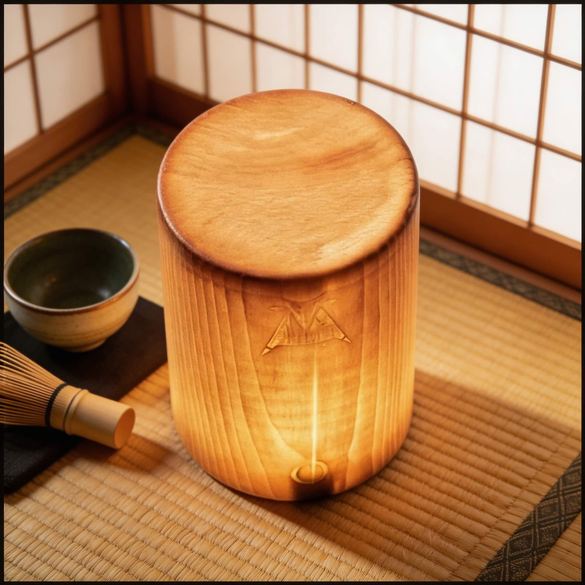 Cordless Wooden Table Lamp — Mini Pine Touch Lamp, USB-C Rechargeable