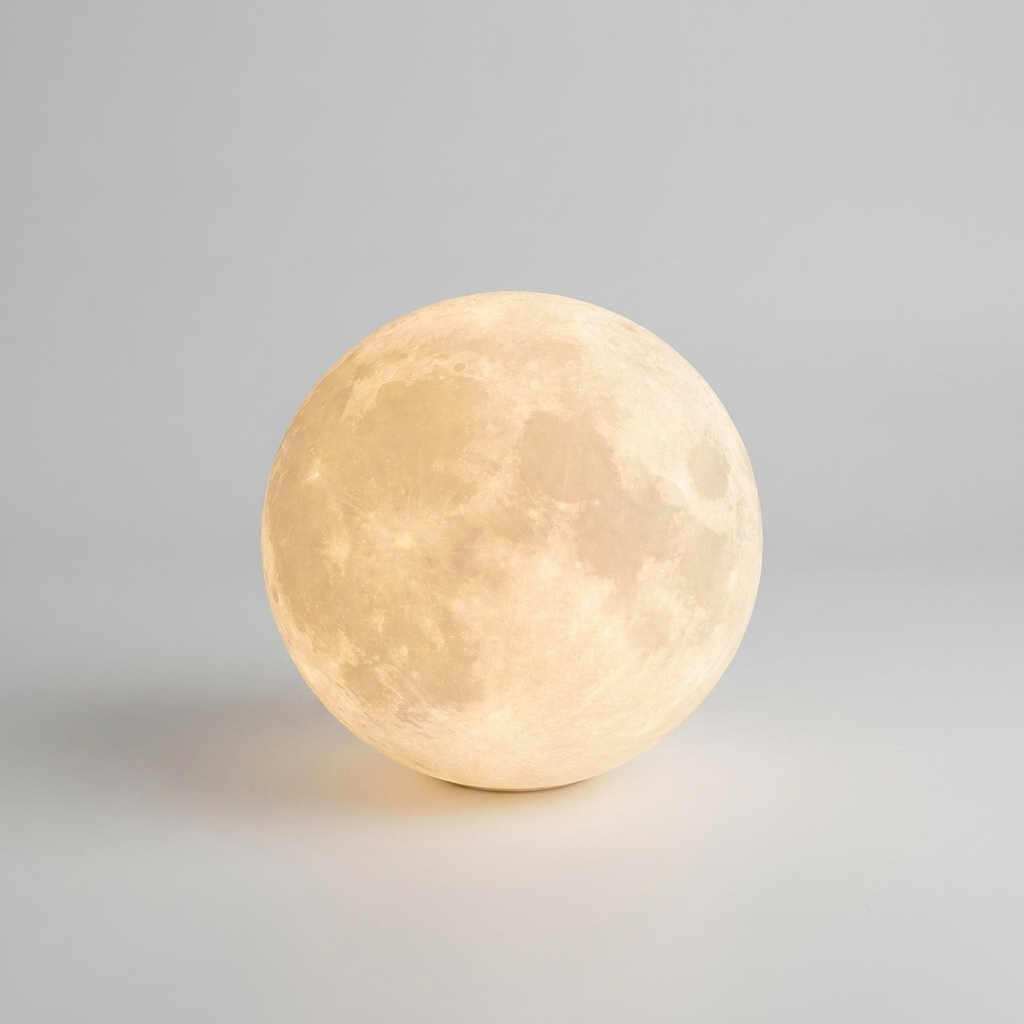 Cordless LED Moon Lamp — Rechargeable 16-Color Table Lamp with Remote