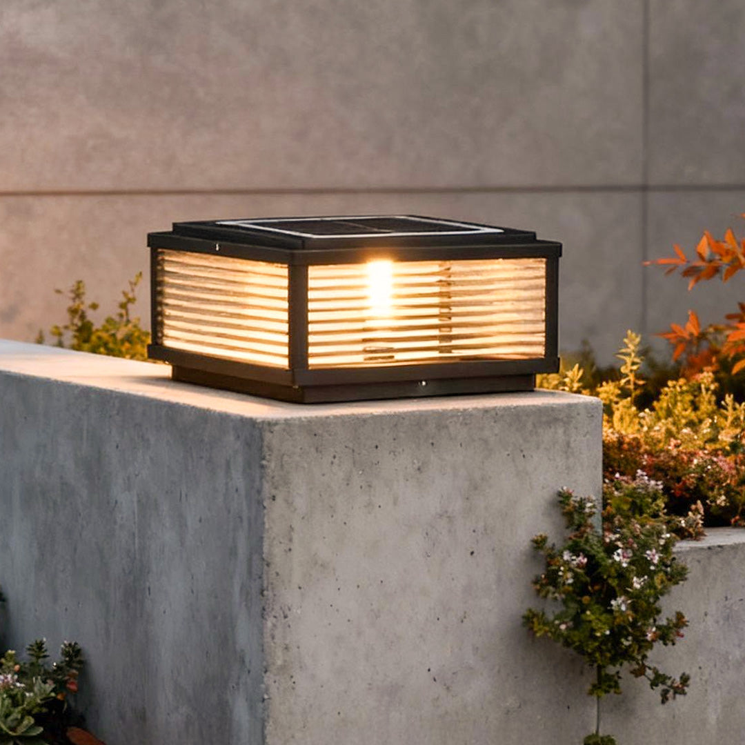 Harbor Ribbed Glass Square Pillar Light