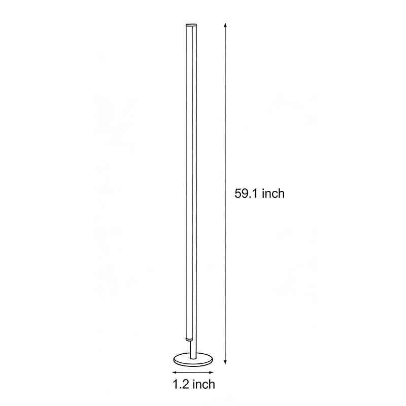 Oslo Slim Linear LED Floor Lamp