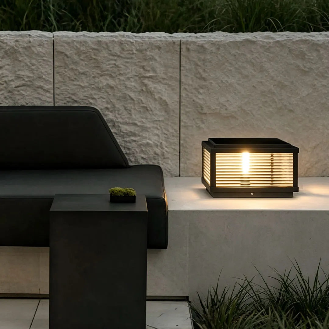 Harbor Ribbed Glass Square Pillar Light – view 6