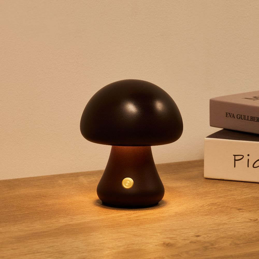 Juniper Wooden Mushroom Table Lamp