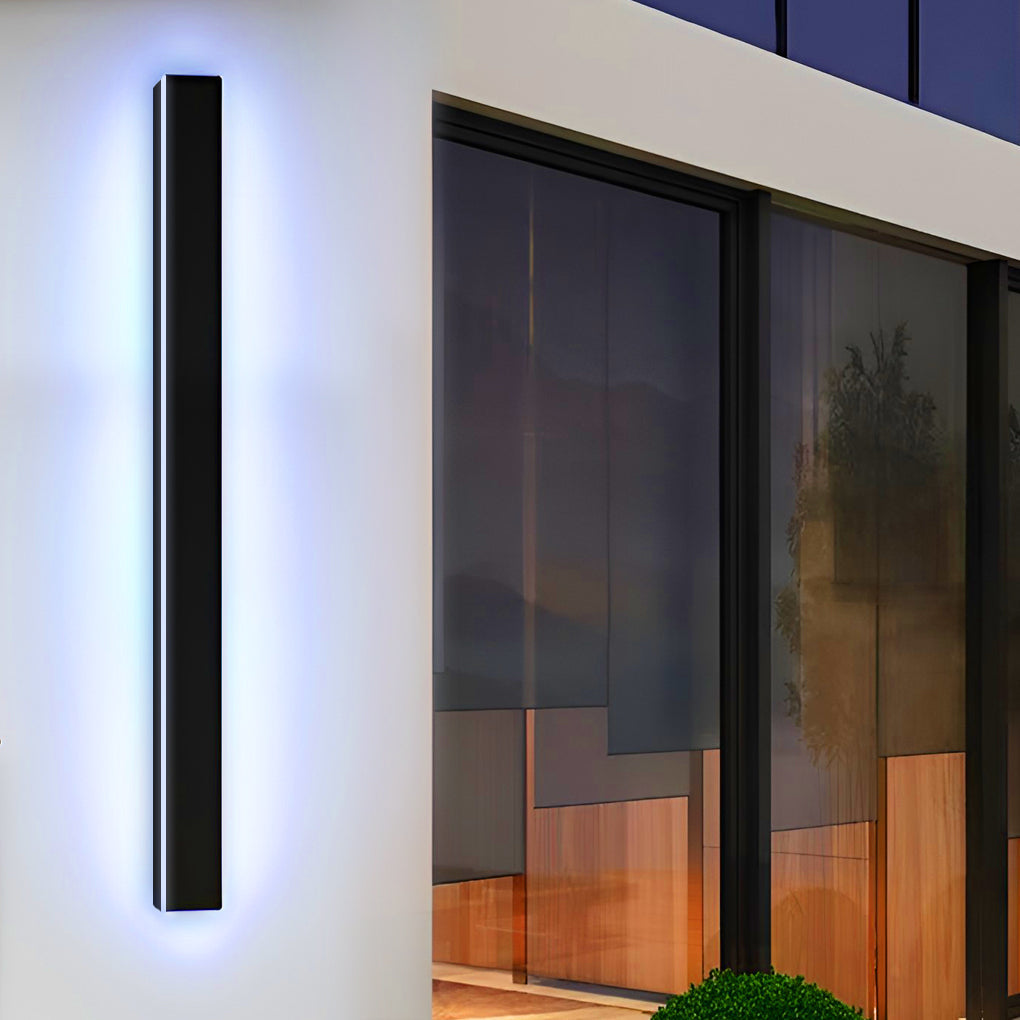 Linea Black LED Outdoor Strip Wall Light