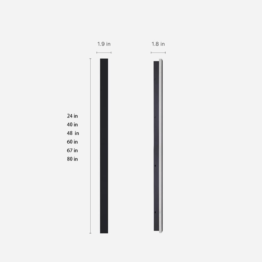 Linea Black LED Outdoor Strip Wall Light