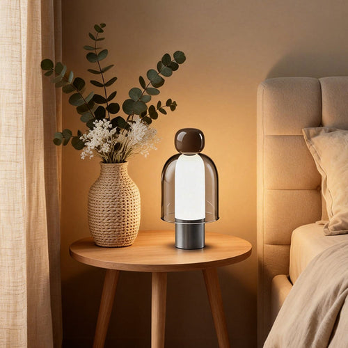 Cordless Glass Dome Table Lamp — Rechargeable LED Figure Lamp, 4 Colors – view 1
