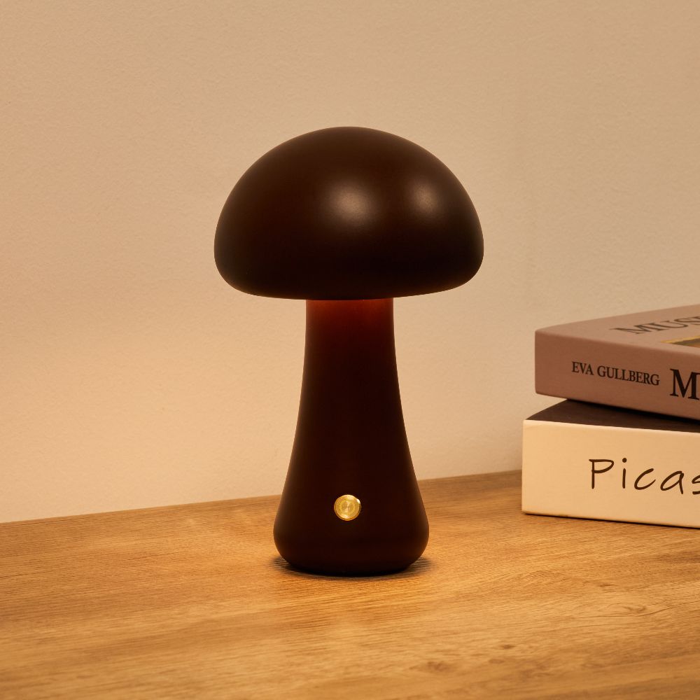Juniper Wooden Mushroom Table Lamp