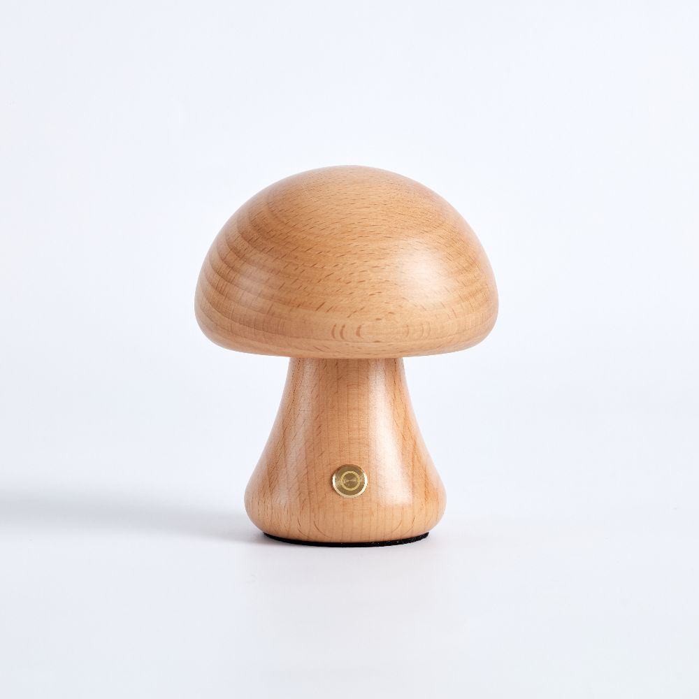 Juniper Wooden Mushroom Table Lamp