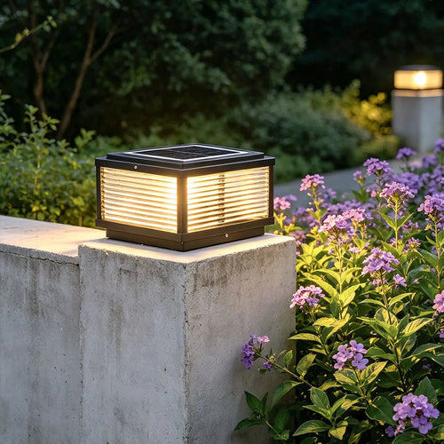 Harbor Ribbed Glass Square Pillar Light – view 1