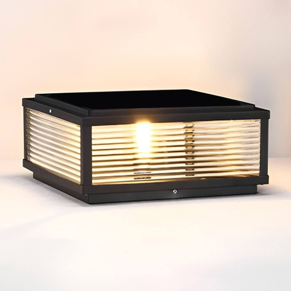 Harbor Ribbed Glass Square Pillar Light