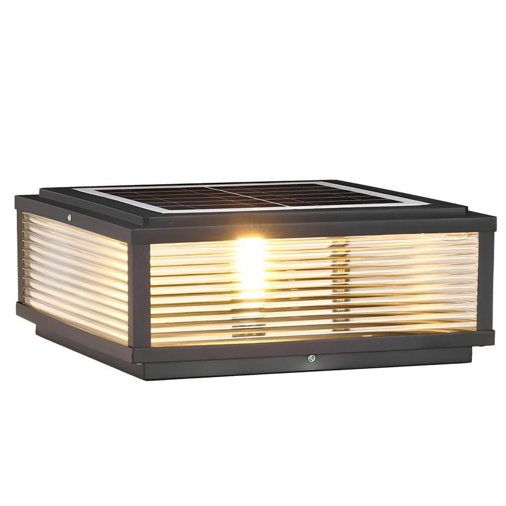 Harbor Ribbed Glass Square Pillar Light – view 2
