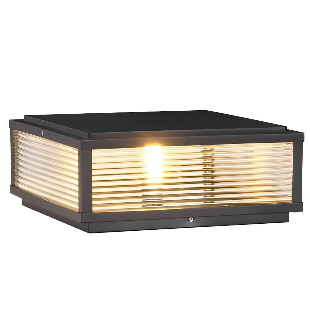 Harbor Ribbed Glass Square Pillar Light