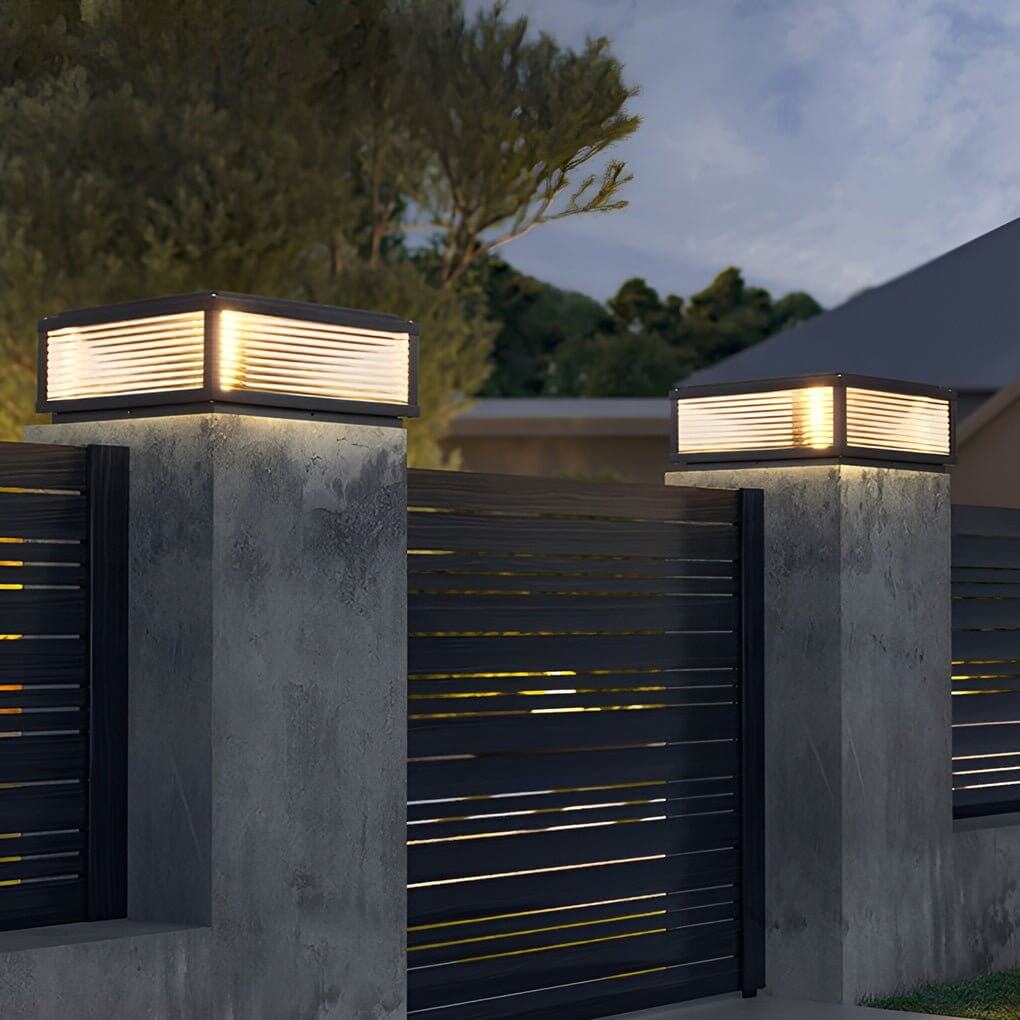 Harbor Ribbed Glass Square Pillar Light