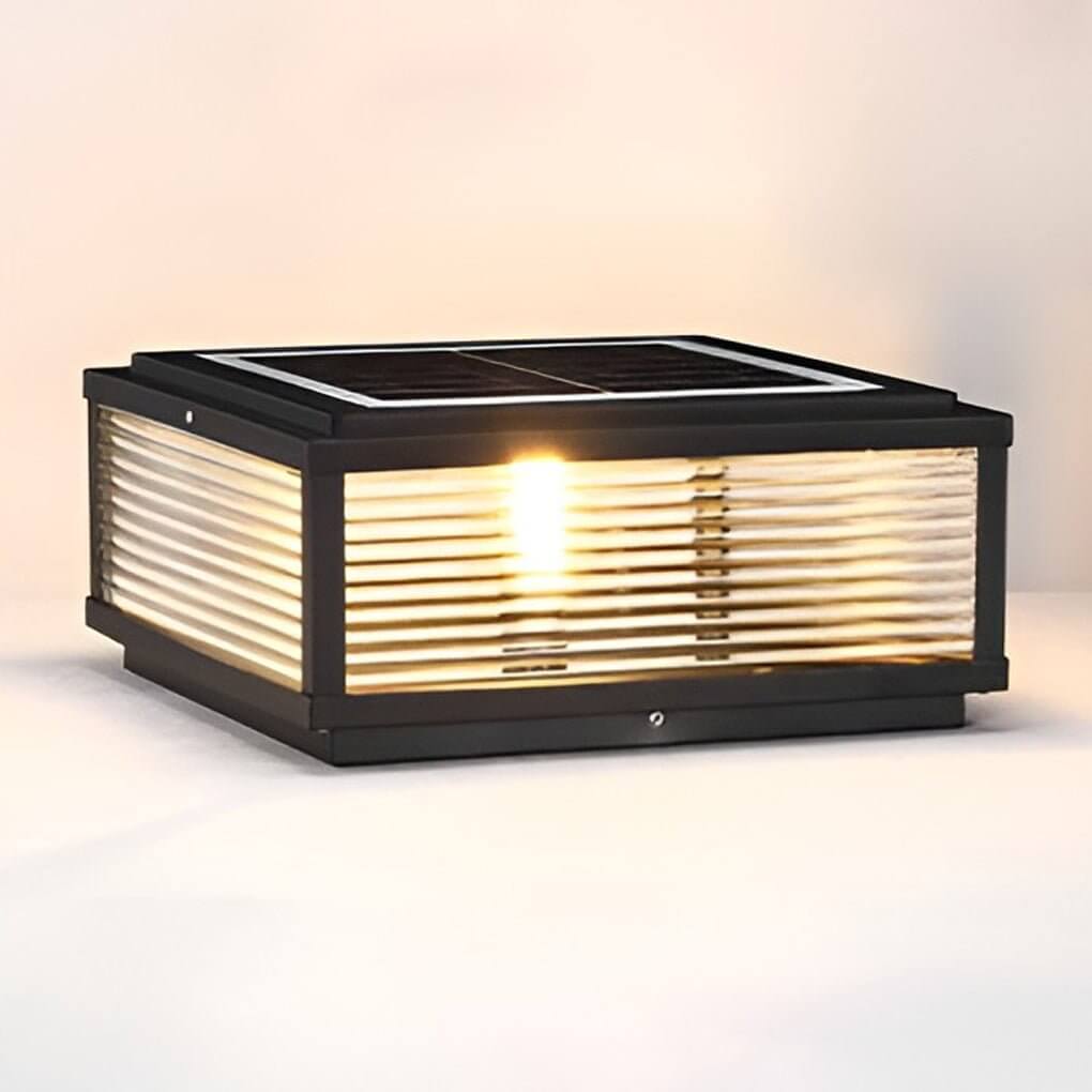 Harbor Ribbed Glass Square Pillar Light