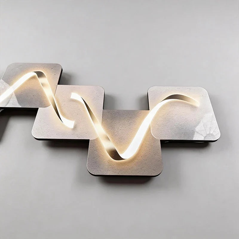 Tide Geometric Backlit LED Wall Art Light