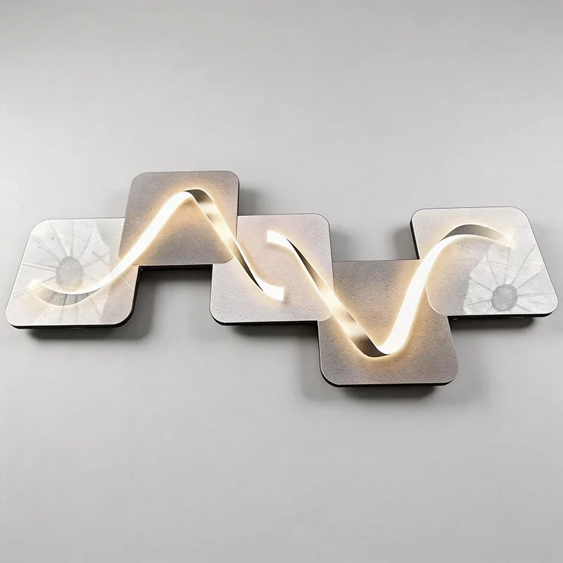 Tide Geometric Backlit LED Wall Art Light