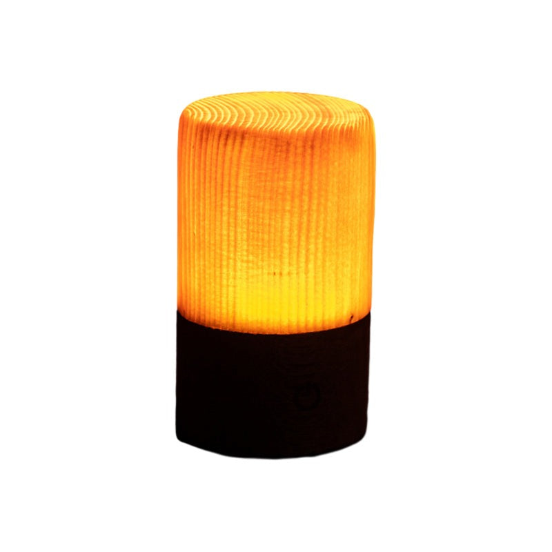 Cordless Wood Table Lamp — Solid Pine LED Lamp, Rechargeable Touch Dimmer