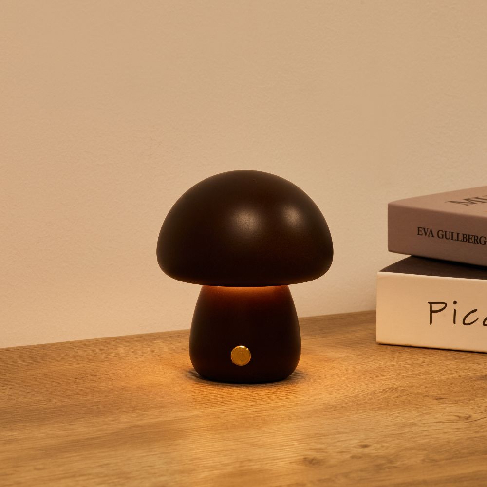 Juniper Wooden Mushroom Table Lamp