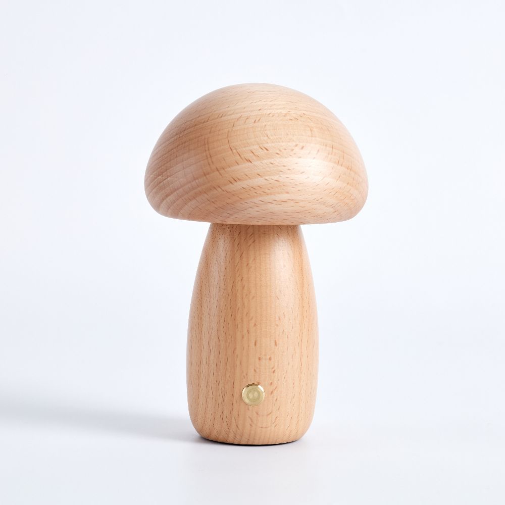 Juniper Wooden Mushroom Table Lamp