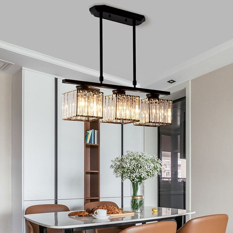 Nira | Modern Nordic Multi-Head Glass Island Pendant Light