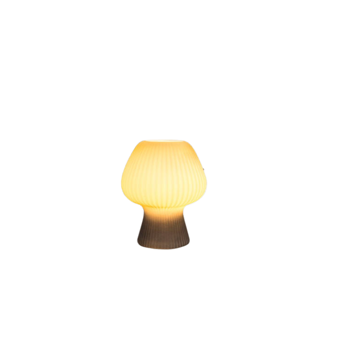 Taos Ribbed Glass Mushroom Table Lamp
